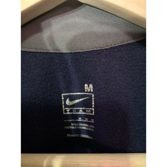 Nike Men's Sz M Nike-Fit Therma Blue Long Sleeve 1/4 Zip‎ Pullover - Picture 2 of 8
